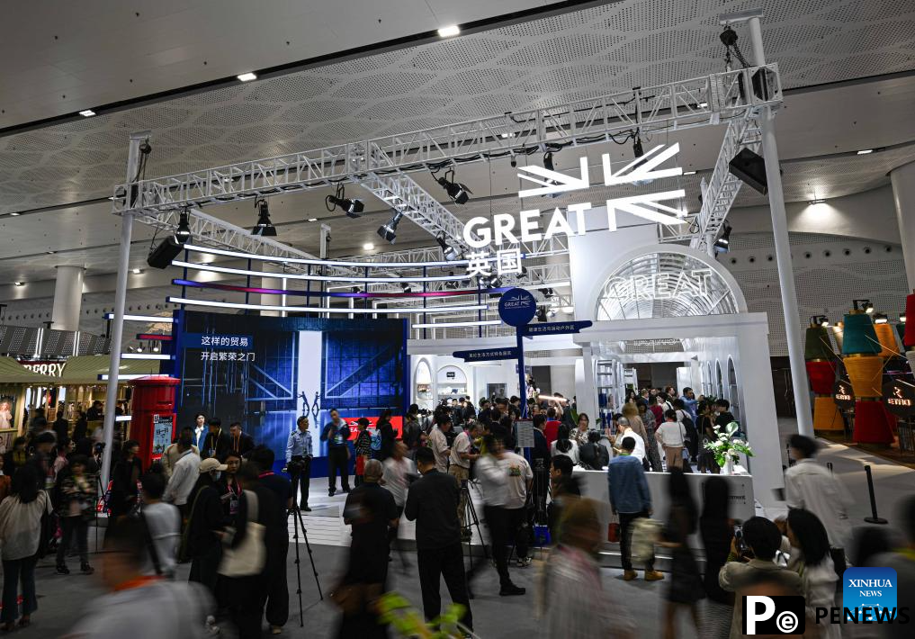 Touring Britain pavilion Beijing exhibition zone at 5th CICPE