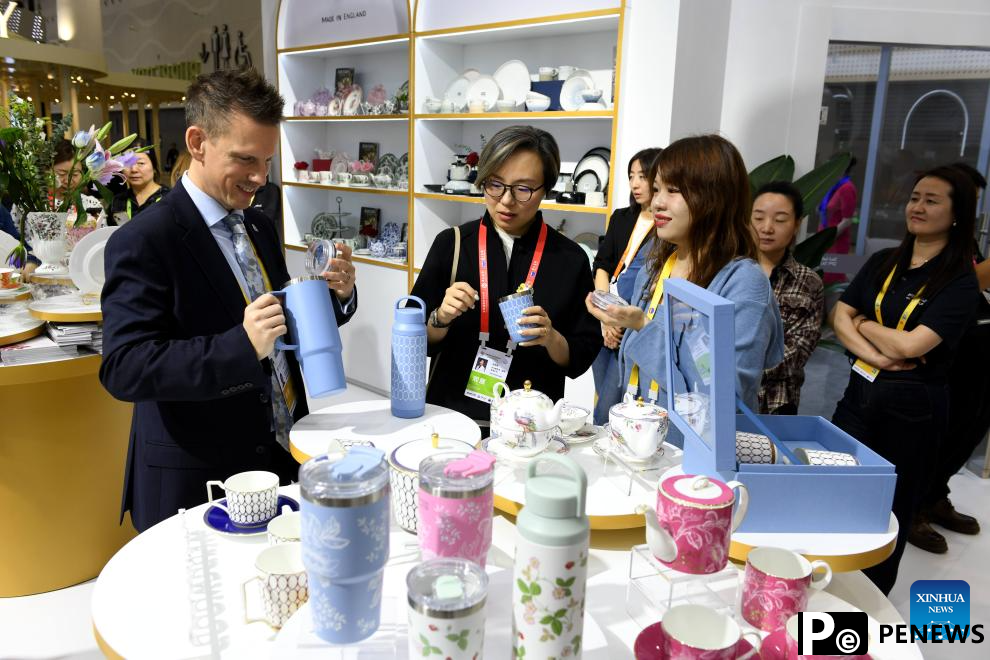 Touring Britain pavilion Beijing exhibition zone at 5th CICPE