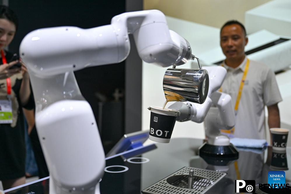 edge robots displayed at 5th CICPE in Haikou, China