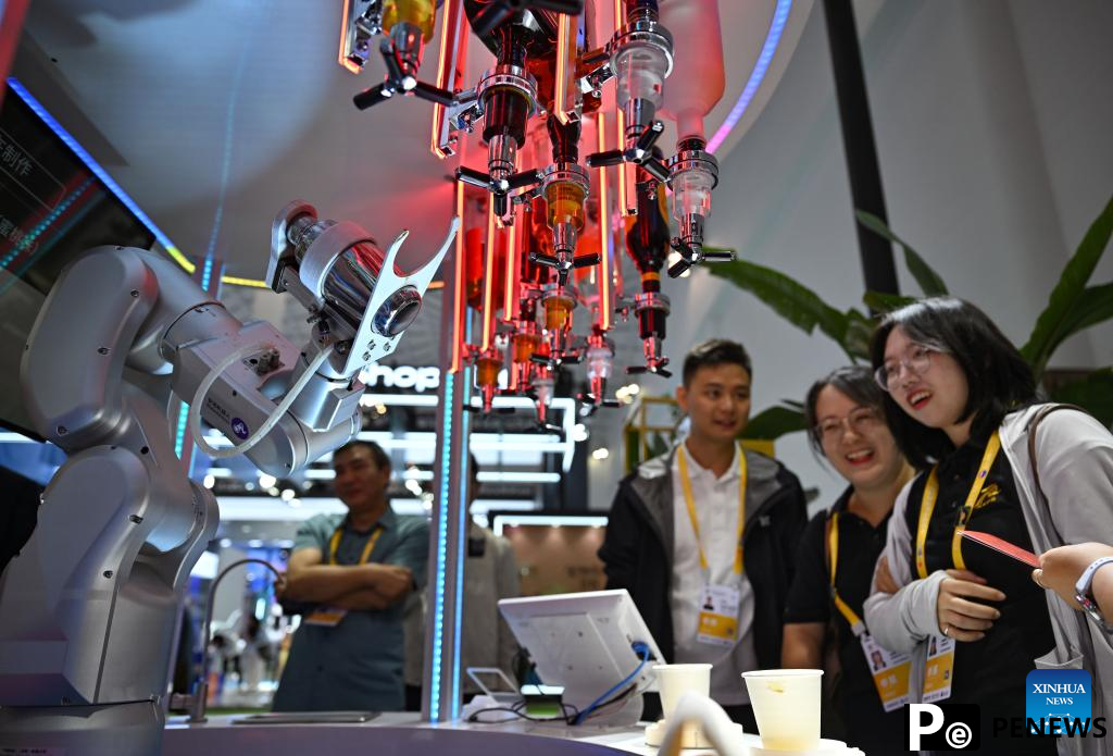 edge robots displayed at 5th CICPE in Haikou, China