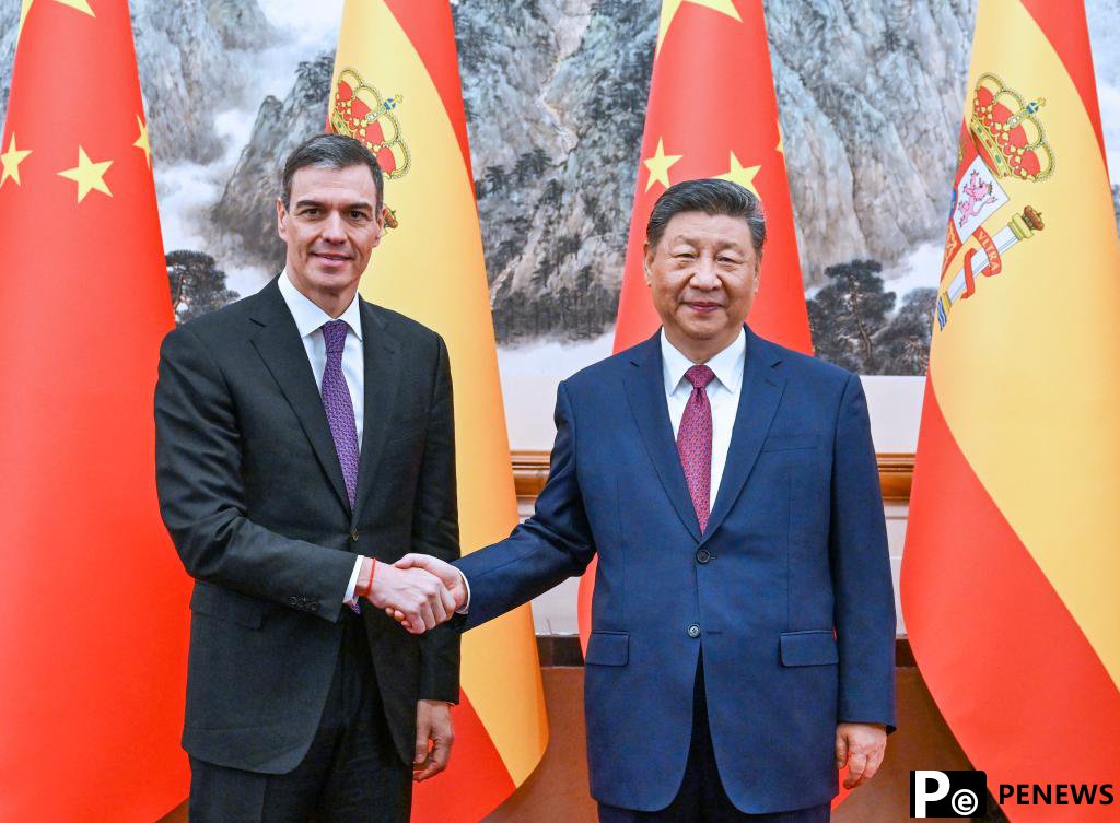 Chinese, Spanish leaders pledge to enhance ties, safeguard free trade