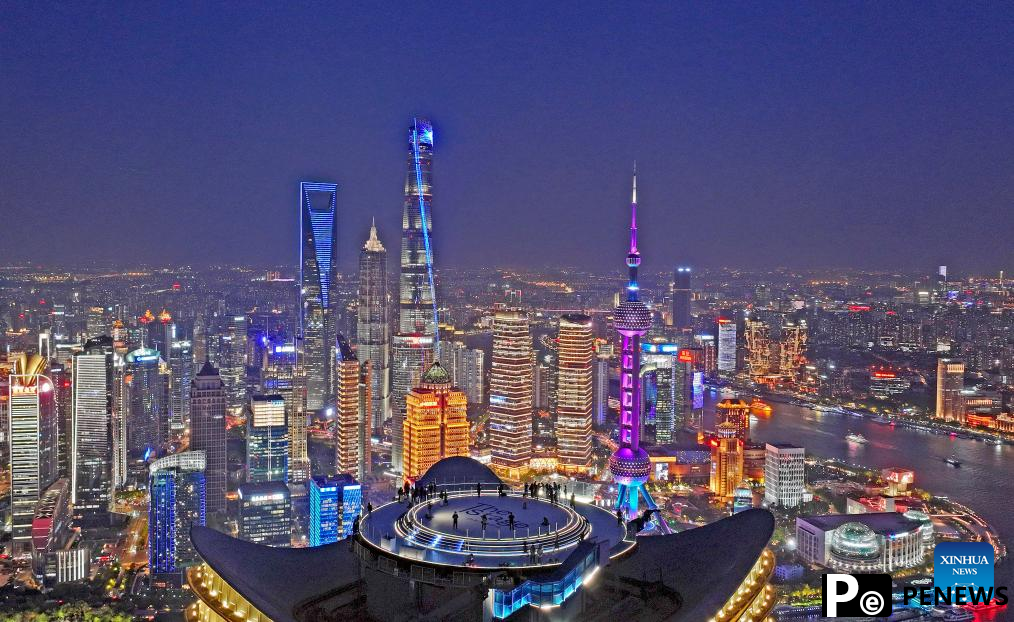 Observation deck atop Shanghai