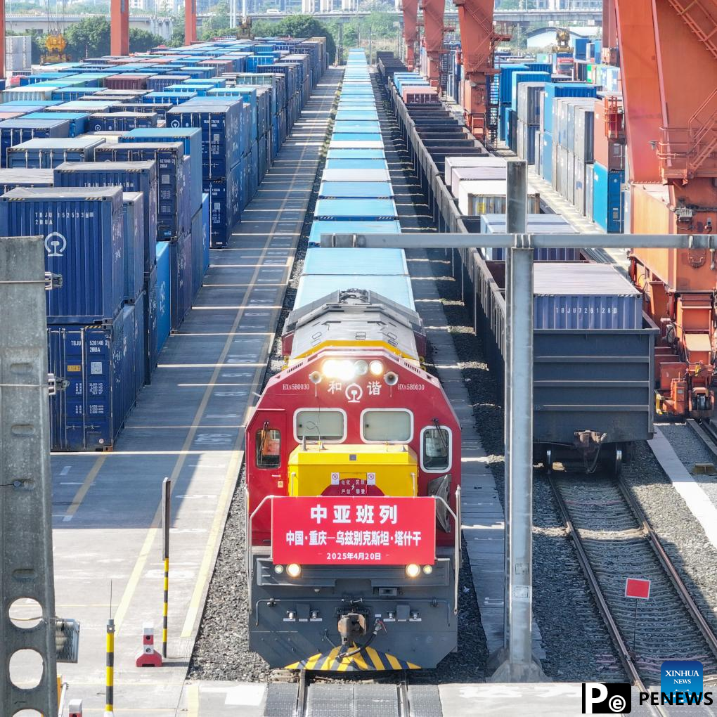 Regular freight train route links China