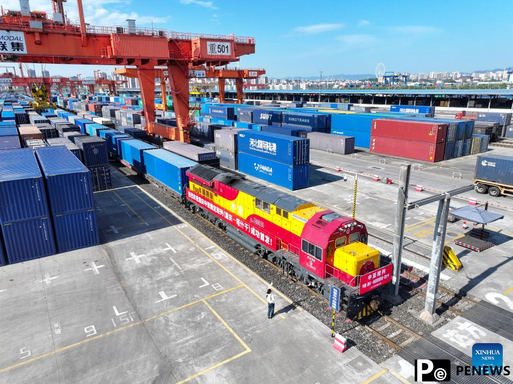 Regular freight train route links China
