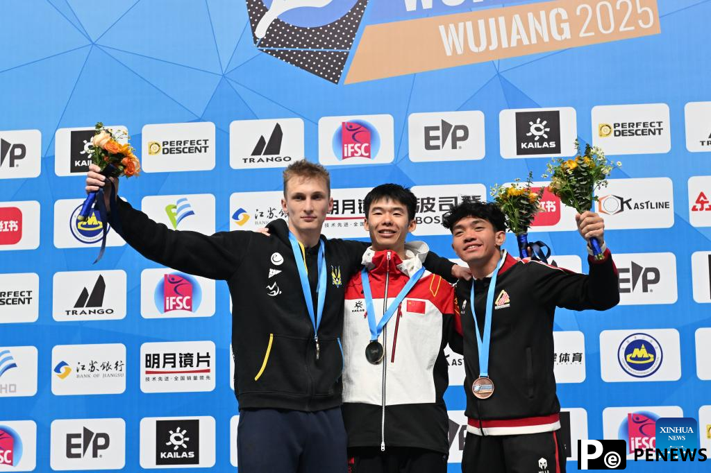China sweeps speed titles at 2025 Climbing World Cup in Wujiang