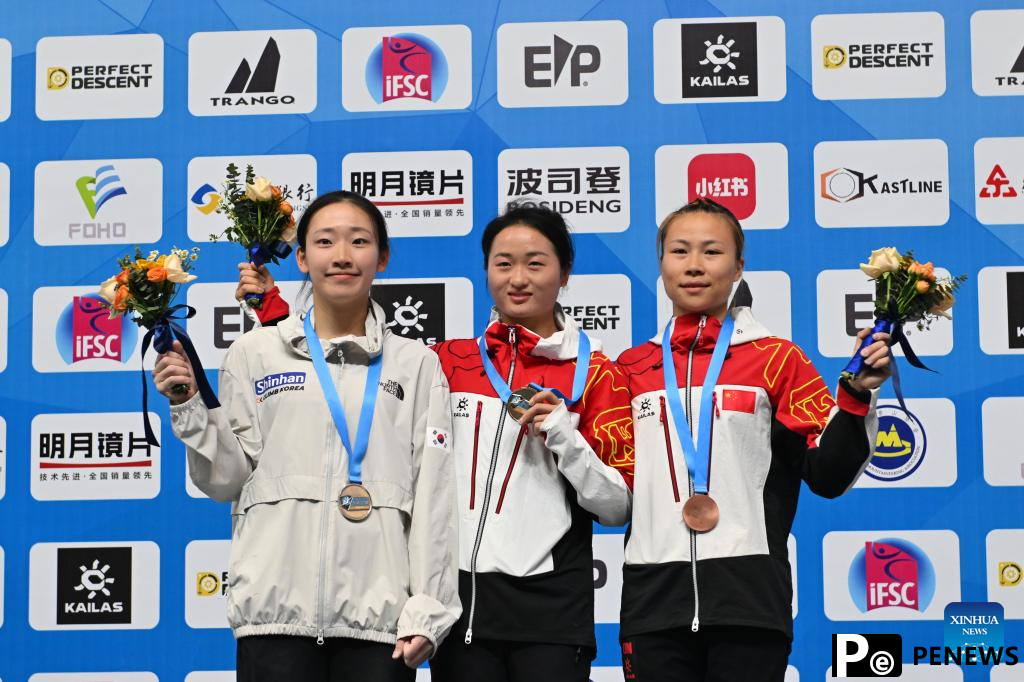 China sweeps speed titles at 2025 Climbing World Cup in Wujiang