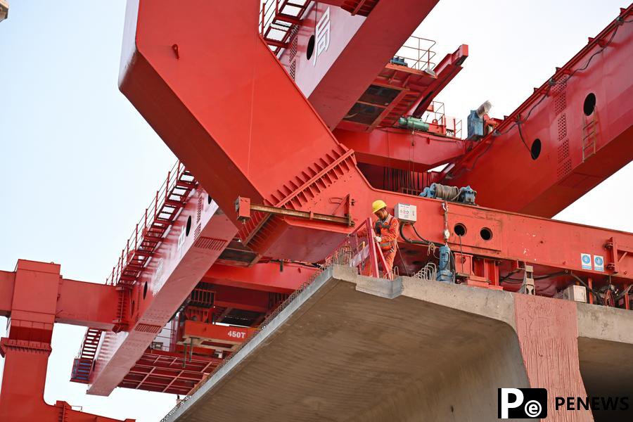 speed railway completes girder erection work