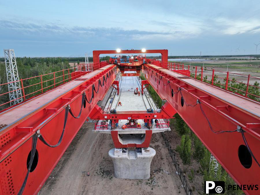 speed railway completes girder erection work