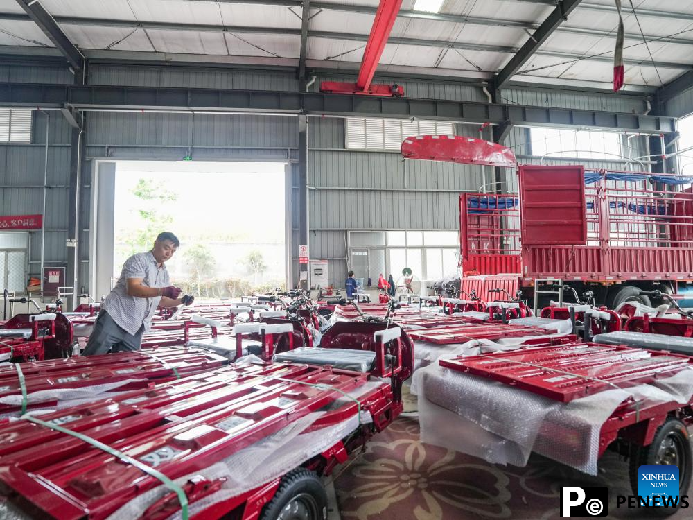 based SME in Sichuan sees export boom of electric tricycles