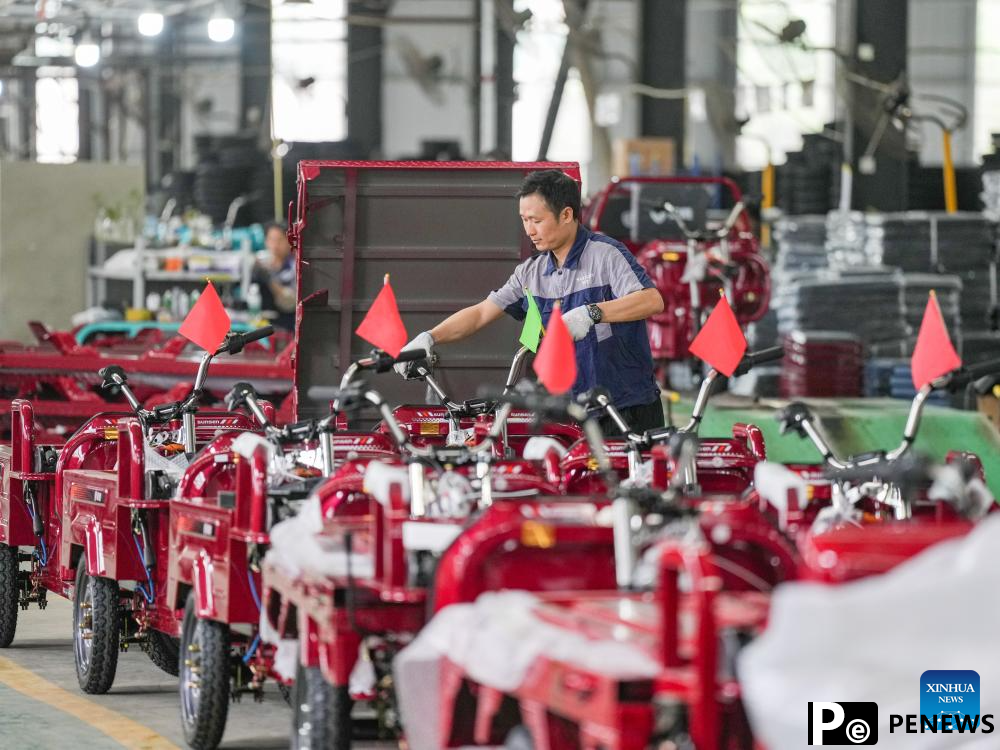 based SME in Sichuan sees export boom of electric tricycles