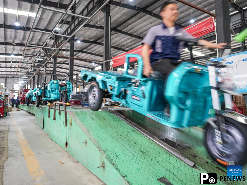 based SME in Sichuan sees export boom of electric tricycles