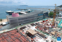 Construction of supporting tourism facilities underway on Sanya's Wuzhizhou Island
