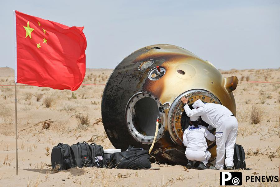 Chinese astronauts back from six