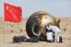 Chinese astronauts back from six
