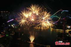 Fireworks show lights up sky in E China