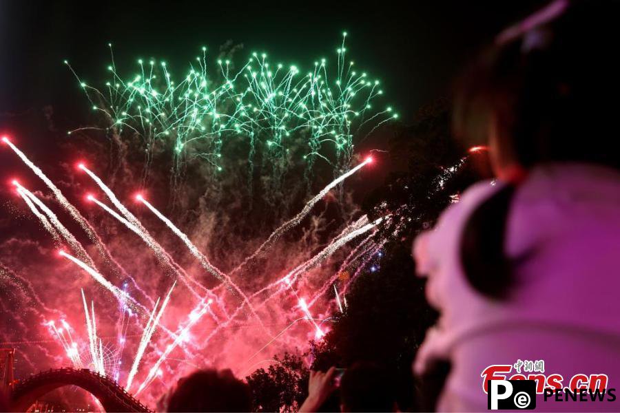Fireworks show lights up sky in E China