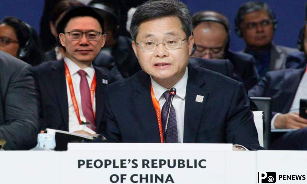 China's Finance Minister Lan Fo'an speaks at the 58th Annual Meeting of the Board of Governors of the Asian Development Bank being held in Milan, Italy from May 4 to May 7, 2025. Photo: The Chinese Ministry of Finance