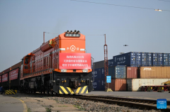 Central Asia freight train departs from Tianjin Port to Tashkent