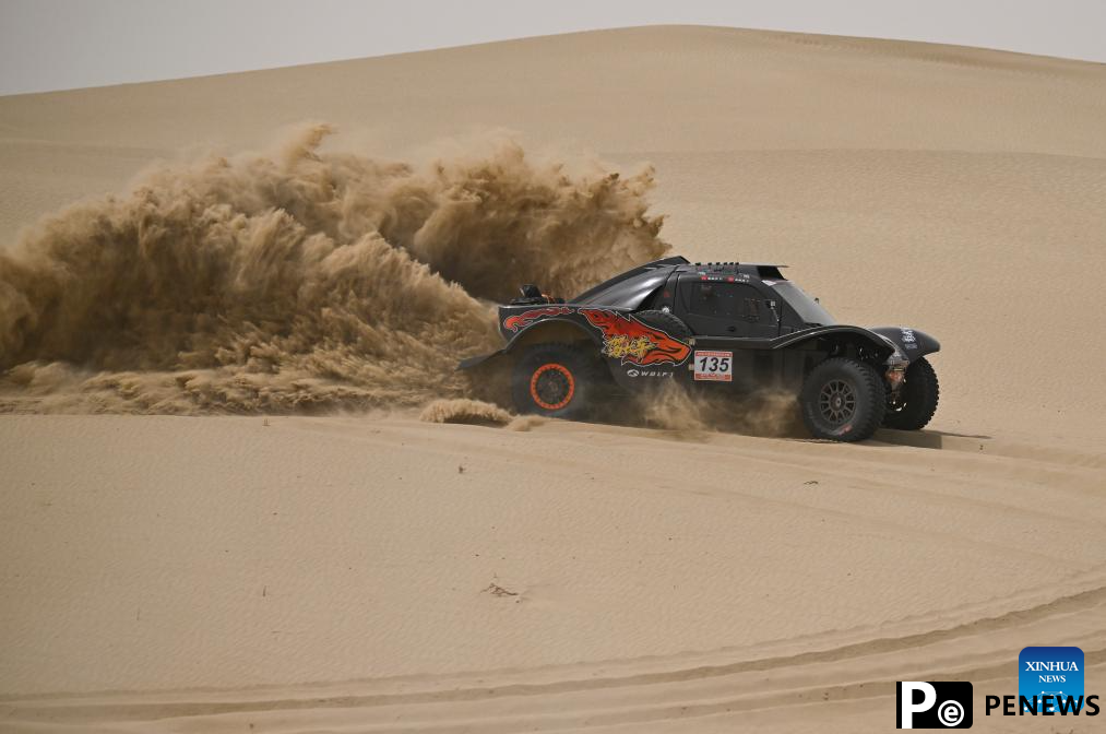 Stage 2 of Taklimakan Rally held in Alaer, China