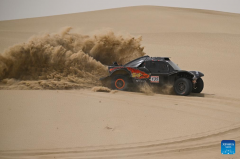 Stage 2 of Taklimakan Rally held in Alaer, China's Xinjiang