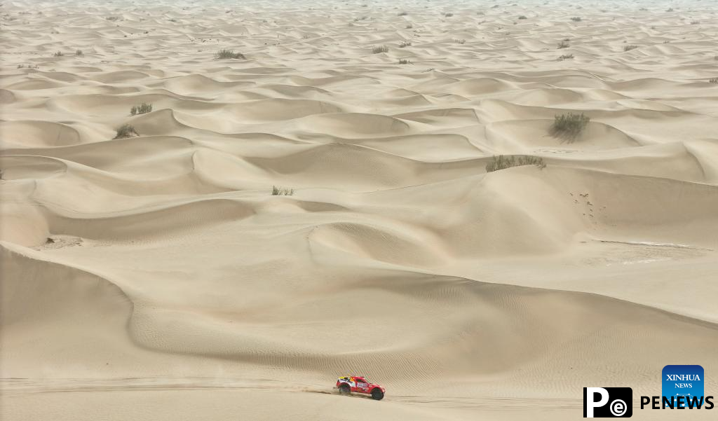 Stage 2 of Taklimakan Rally held in Alaer, China