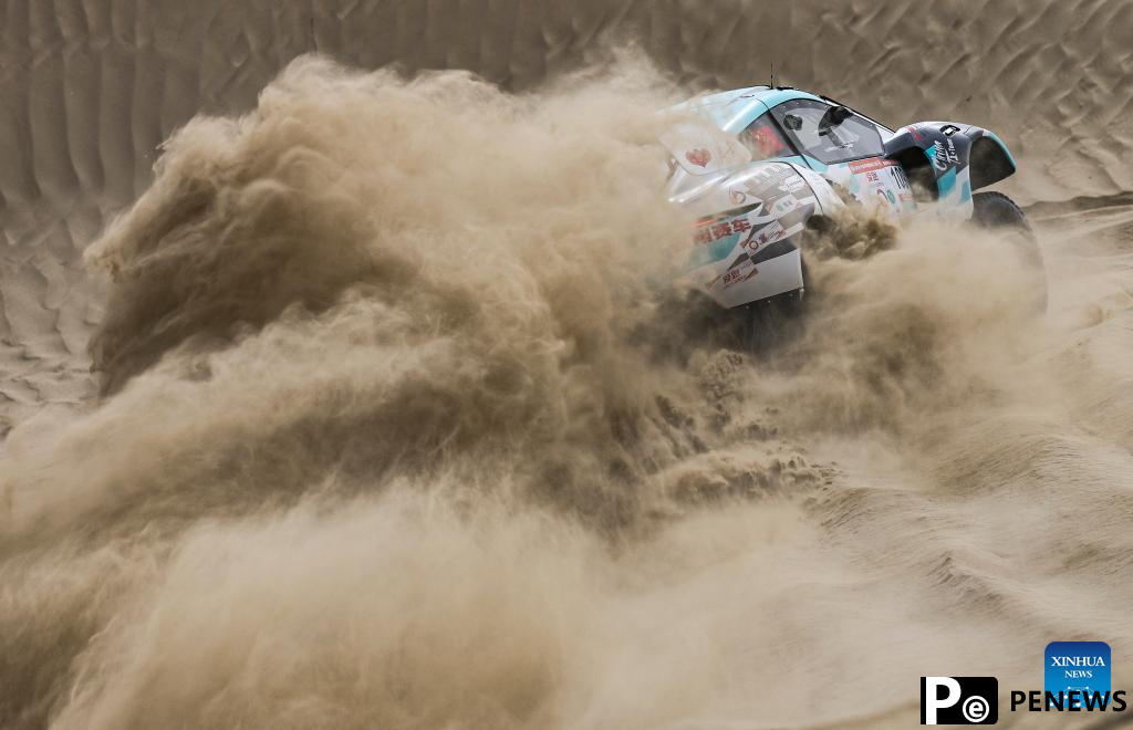 Stage 2 of Taklimakan Rally held in Alaer, China