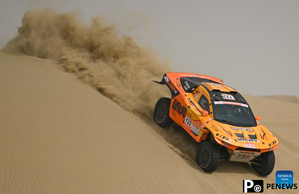 Stage 2 of Taklimakan Rally held in Alaer, China