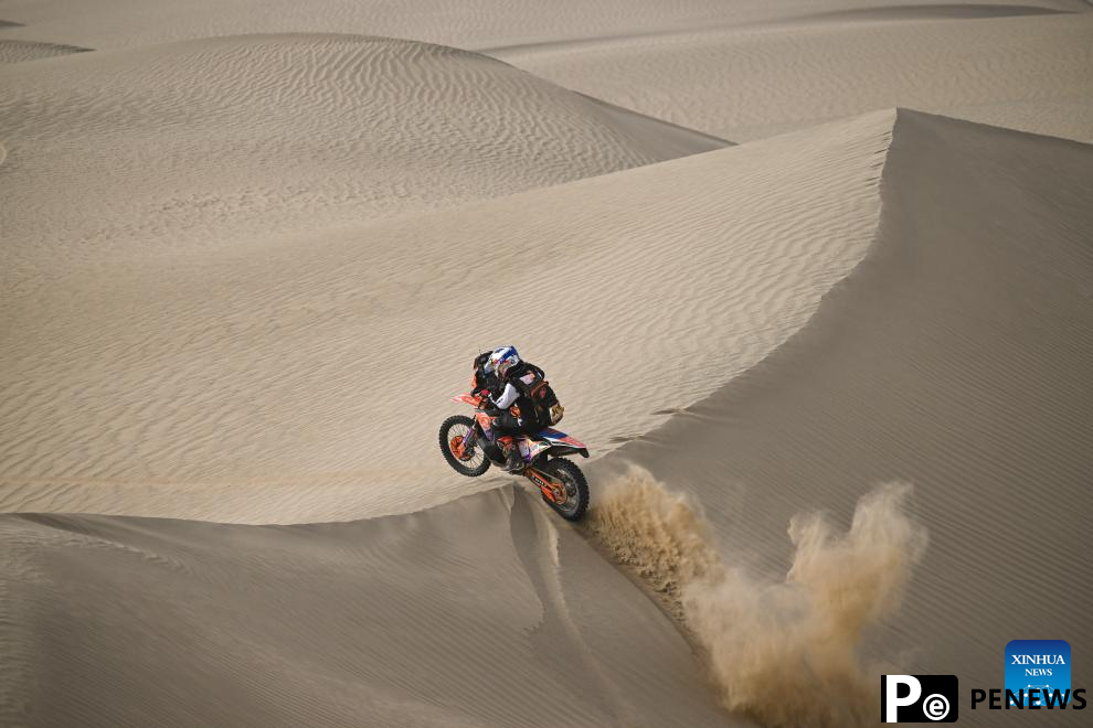 Stage 2 of Taklimakan Rally held in Alaer, China