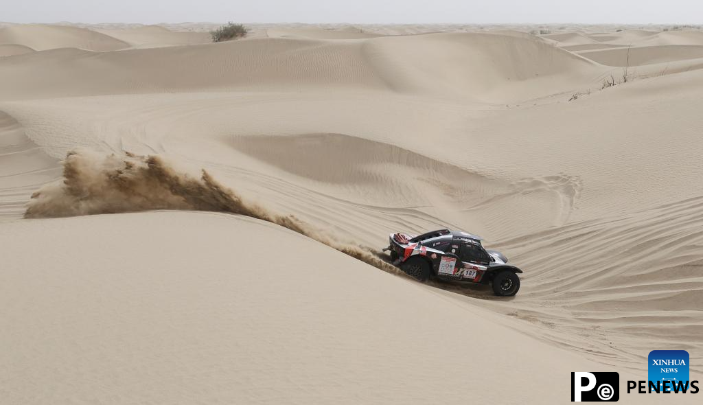 Stage 2 of Taklimakan Rally held in Alaer, China