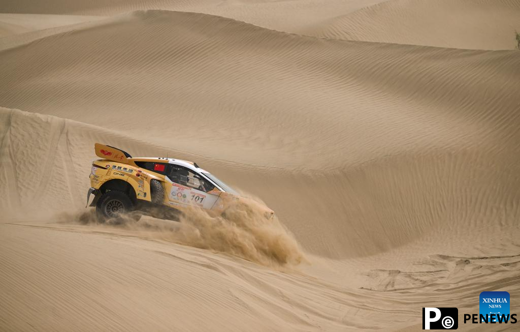 Stage 2 of Taklimakan Rally held in Alaer, China