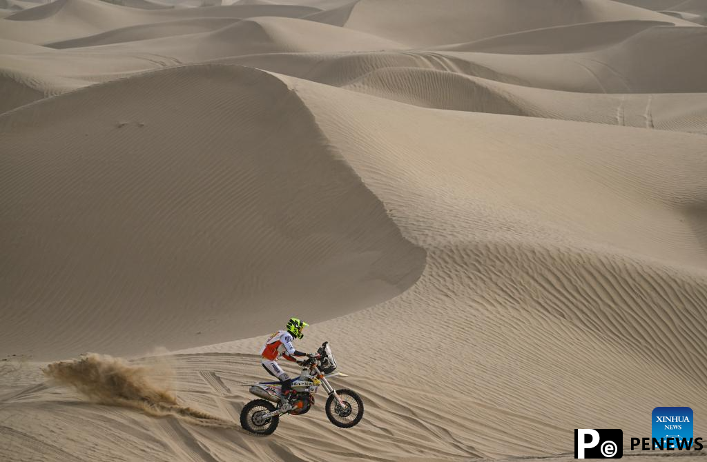 Stage 2 of Taklimakan Rally held in Alaer, China