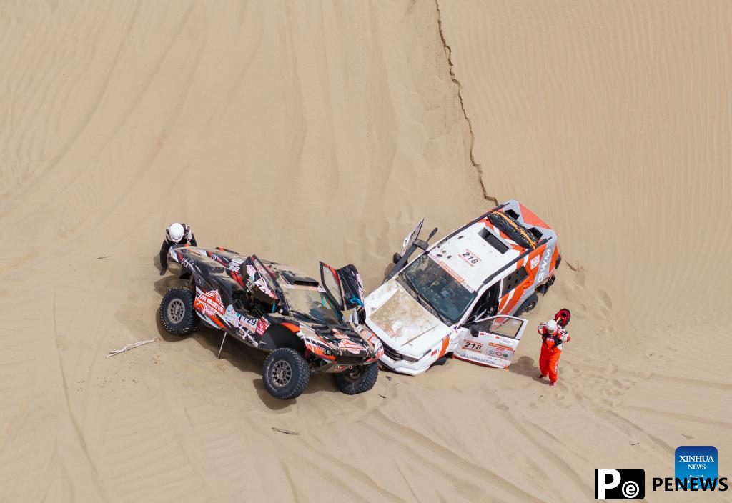 Stage 2 of Taklimakan Rally held in Alaer, China