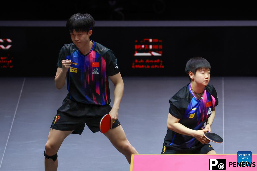 Wang/Sun storm into mixed doubles final at table tennis worlds