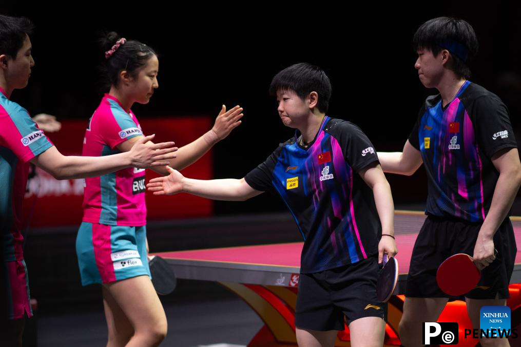 Wang/Sun storm into mixed doubles final at table tennis worlds
