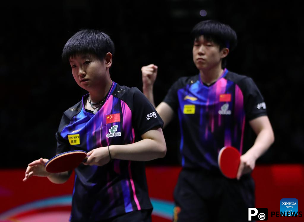 Wang/Sun storm into mixed doubles final at table tennis worlds