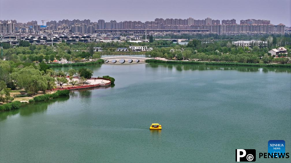 View of Haibao park in Yinchuan, NW China