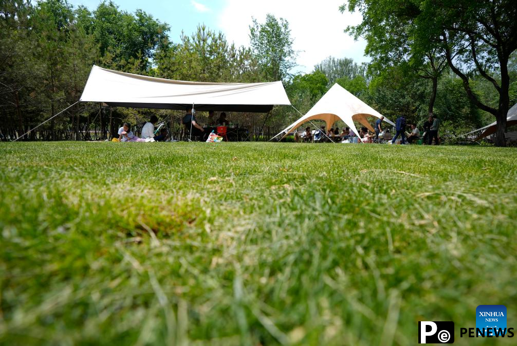 View of Haibao park in Yinchuan, NW China