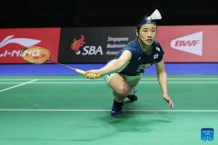 In pics: women's singles quarterfinal at Singapore Badminton Open