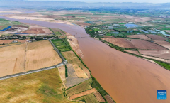 Scenery of Yellow River in Dalad Banner of China's Inner Mongolia