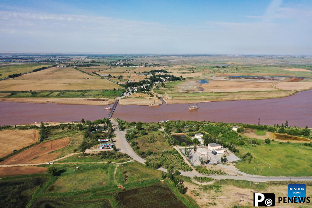 Scenery of Yellow River in Dalad Banner of China
