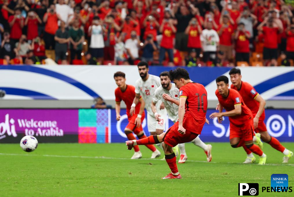 China scores sole goal in penalty against Bahrain to end World Cup qualifying campaign