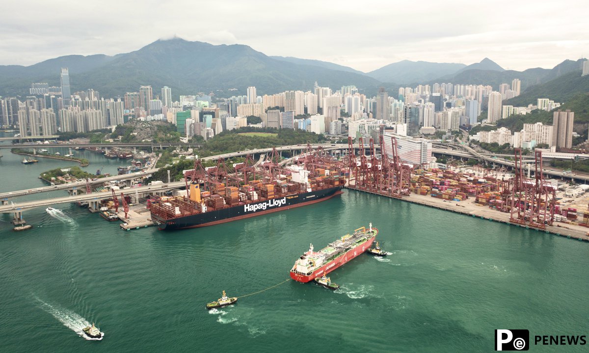 em/pHaiyang Shiyou 301/em completes the largest single ship-to-ship LNG single refueling mission to date in the Hong Kong Special Administrative Region on June 10, 2025. Photo: Courtesy of CNOOC
